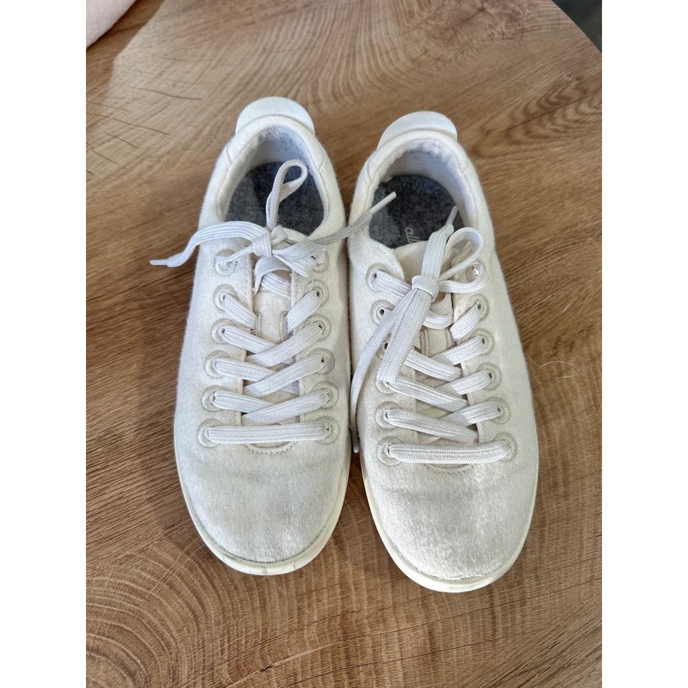 Allbirds Wool Pipers Cream White Merino Wool Low Top Sneakers Womens 6